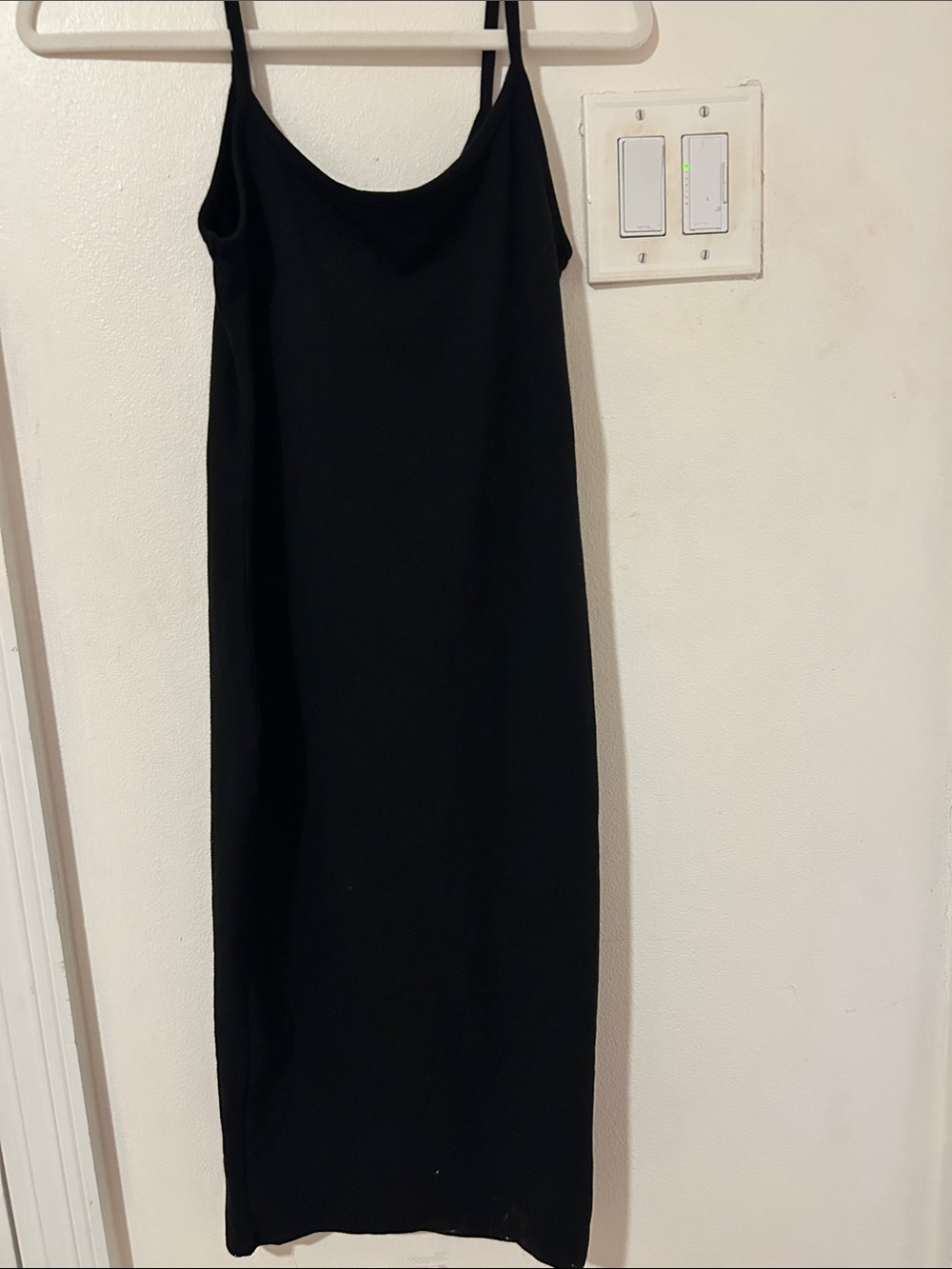Forever 21 Black Slip Maxi Dress with Thin Straps